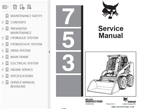 bobcat skid steer 753 service manual|bobcat 753 skid steer specifications.